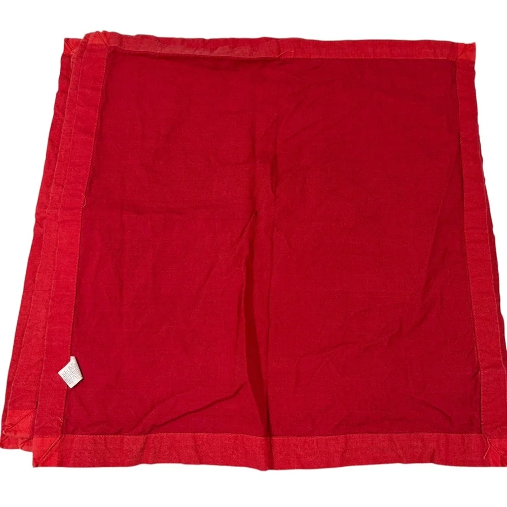 17x18 Red Napkins 4pc Set Cloth Table Linens Holiday Americana Farmhouse